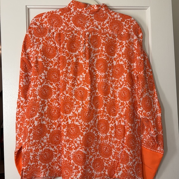 J.Crew Classic-fit drapey cupro-blend shirt in floral crown BQ751 - Picture 7 of 8